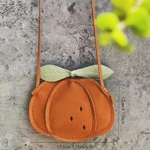Orange Pumpkin Kids Crossbody Bag